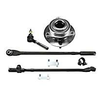 6-Piece Kit Front, Driver and Passenger Side Suspension Kit, includes (4) Tie Rod End and (2) Wheel Hub