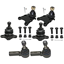 6-Piece Kit Front, Driver and Passenger Side Suspension, includes Ball Joint and Tie Rod End