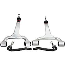 4-Piece Kit Front, Driver and Passenger Side, Upper Control Arm Kit, Includes (2) Control Arm and (2) Tie Rod End