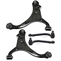 Front, Driver and Passenger Side Control Arm Kit, All Wheel Drive/Front Wheel Drive, includes Tie Rod Ends