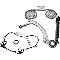 2-Piece Kit Timing Chain Kit, For Engines Without Variable Cam Gears, 4 Cyl 2.4L, includes (1) Timing Chain Kit and (1) Timing Cover Gasket