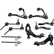 10-Piece Kit Front, Driver and Passenger Side Suspension Includes Control Arms, Sway Bar Links, and Tie Rod Ends