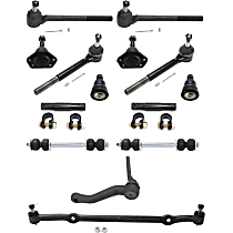14-Piece Kit Front Suspension, includes Ball Joint, Center Link, Idler Arm, Sway Bar Link, Tie Rod Adjusting Sleeve, and Tie Rod End