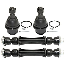 4-Piece Kit Front Suspension Kit, Aluminum Arm, without Aluminum Steering Knuckles, Standard Design, includes (2) Ball Joint and (2) Sway Bar Link