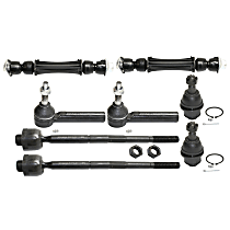 8-Piece Kit Front, Driver and Passenger Side Suspension Kit, includes (2) Ball Joint, (2) Sway Bar Link, and (4) Tie Rod End