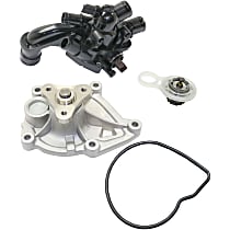 Water Pump Kit, 1.6 Liter Engine, With Gasket, includes Thermostat, and Thermostat Housing