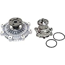 Water Pump Kit, 2.5/2.7 Liter Engines, With Gasket, includes Fan Clutch