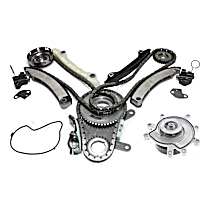 2-Piece Kit Timing Chain Kit, With Jtec Gear, 3.7L 6Cyl,  Includes (1) Timing Chain Kit and (1) Water Pump