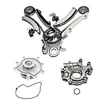 3-Piece Kit Timing Chain Kit, With Jtec Gear, 3.7L 6Cyl,  Includes (1) Oil Pump, (1) Timing Chain Kit, and (1) Water Pump