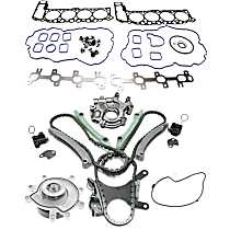 4-Piece Kit Timing Chain Kit, SOHC, Without Sprocket, 4.7L 8Cyl,  Includes (1) Cylinder Head Gasket, (1) Oil Pump, (1) Timing Chain Kit, and (1) Water Pump