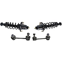 3-Piece Kit Rear, Driver and Passenger Side Suspension with Loaded Strut and Sway Bar Links, 4 Cylinder, 2.4L Engine