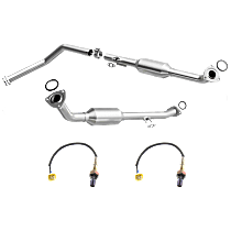 4-Piece Kit Driver and Passenger Side Catalytic Converter, CARB and Federal EPA Standards, 50-state Legal, EO# D-193-145, Eng Fam No: 4Tyxt04.7W1W, 8 Cyl Naturally Aspirated, California Series, includes (2) Oxygen Sensor and (2) Catalytic Converter
