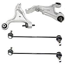 4-Piece Kit Front, Driver and Passenger Side Control Arm Kit, Front Wheel Drive,  Includes (2) Control Arm and (2) Sway Bar Link