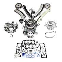 4-Piece Kit Timing Chain Kit, With NGC Gear, 3.7L 6Cyl,  Includes (1) Cylinder Head Gasket, (1) Oil Pump, (1) Timing Chain Kit, and (1) Water Pump