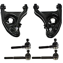 6-Piece Kit Front, Driver and Passenger Side Control Arm, Rear Wheel Drive, includes Tie Rod Ends