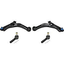 4-Piece Kit Front, Driver and Passenger Side Control Arm, Four Wheel Drive/Front Wheel Drive, includes Tie Rod Ends