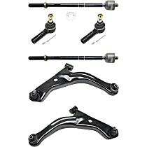 Front, Driver and Passenger Side Control Arm Kit, Four Wheel Drive/Front Wheel Drive, includes Tie Rod Ends
