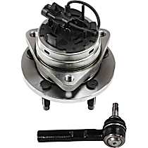2-Piece Kit Front, Driver or Passenger Side Wheel Hub, 4-Wheel ABS, Turbocharged, 5 Lugs, With Bearing, With Sensor,  Includes (1) Tie Rod End and (1) Wheel Hub