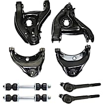 8-Piece Kit Front, Driver and Passenger Side Suspension Kit, Rear Wheel Drive, 7200 Lb GVW, To Be Superseded to MOCK620160, To Be Superseded to MOCK620161,  Includes (4) Control Arm, (2) Sway Bar Link, and (2) Tie Rod End
