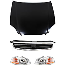 Hood Kit, Steel, Primed, includes Grille Assembly and Headlights