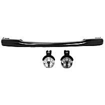 3-Piece Kit, Front Bumper, Painted Black, Includes (1) Bumper and (2) Fog Light