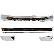 4-Piece Kit Front Bumper,  For Models Without Sport Package, Chrome, Sport Utility,  Includes (1) Bumper, (2) Bumper End, and (1) Step Bumper