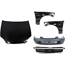 Hood Kit, Steel, Primed, includes Bumper Cover, Fenders, and Grille Assembly