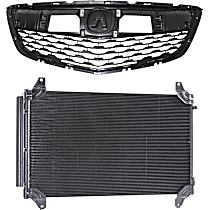 2-Piece Kit Grille, Paintable,  Includes (1) A/C Condenser and (1) Grille Assembly