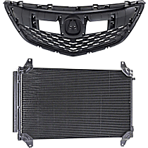 2-Piece Kit Grille, Paintable, CAPA Certified  Includes (1) A/C Condenser and (1) Grille Assembly
