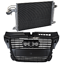 2-Piece Kit Grille, Primed, Includes (1) A/C Condenser and (1) Grille Assembly