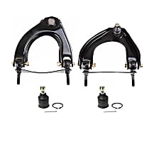 4-Piece Kit Front, Driver and Passenger Side, Upper Control Arm Kit, Includes (2) Ball Joint and (2) Control Arm