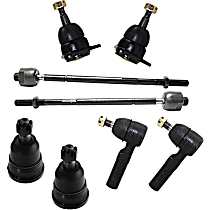 8-Piece Kit Front, Driver and Passenger Side, Inner and Outer Tie Rod End,  Includes (4) Ball Joint and (4) Tie Rod End