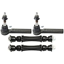 4-Piece Kit Front, Driver and Passenger Side Suspension Kit,  Includes (2) Sway Bar Link and (2) Tie Rod End
