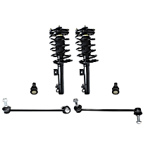 6-Piece Kit Front Suspension Kit, includes (2) Ball Joint, (2) Loaded Strut, and (2) Sway Bar Link
