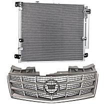 2-Piece Kit Grille, Gray, For Models Without Adaptive Cruise Control and Platinum Edition, Includes (1) A/C Condenser and (1) Grille Assembly