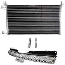 2-Piece Kit Grille, Chrome, For Models With Off Road Package,  Includes (1) A/C Condenser and (1) Grille Assembly
