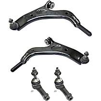 4-Piece Kit Front, Driver and Passenger Side, Lower Control Arm with Tie Rod Ends