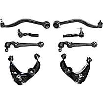 8-Piece Kit Front, Driver and Passenger Side, Upper and Lower, Frontward and Rearward Control Arm Kit,  Includes (6) Control Arm and (2) Tie Rod End