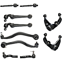 10-Piece Kit Front, Driver and Passenger Side, Upper and Lower, Frontward and Rearward Control Arm Kit, FWD, With 16 in. Wheels, includes (6) Control Arm and (4) Tie Rod End