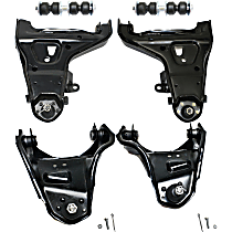 Front, Driver and Passenger Side, Upper and Lower Control Arm Kit, includes Sway Bar Links