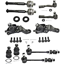 10-Piece Kit Front, Driver and Passenger Side Suspension, includes Ball Joint, Sway Bar Link, and Tie Rod End
