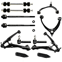 12-Piece Kit Front, Driver and Passenger Side Suspension Kit,  Includes (4) Control Arm, (2) Steering Rack Boot, (2) Sway Bar Link, and (4) Tie Rod End