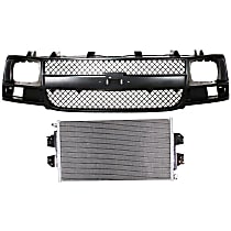 2-Piece Kit Grille, Black, For Models With Sealed Beam Headlights,  Includes (1) A/C Condenser and (1) Grille Assembly