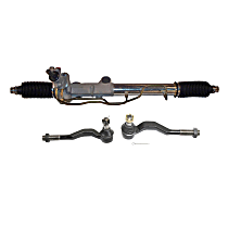 Front, Driver and Passenger Side Suspension Kit, includes Steering Rack and Tie Rod End
