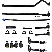 Front Suspension Kit, includes Ball Joint, Sway Bar Link, Tie Rod Adjusting Sleeve, Tie Rod End, and Track Bar