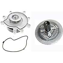 2-Piece Kit Water Pump, Automatic Transmission, New, 3.7L 6Cyl,  Includes (1) Fan Clutch and (1) Water Pump