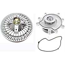 2-Piece Kit Water Pump, New, 3.7L 6Cyl,  Includes (1) Fan Clutch and (1) Water Pump