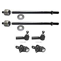 6-Piece Kit Front, Driver and Passenger Side Suspension, includes Ball Joint and Tie Rod End
