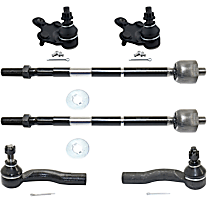 6-Piece Kit Front, Driver and Passenger Side Suspension Includes Ball Joints and Tie Rod Ends