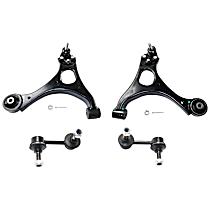 4-Piece Kit Front, Driver and Passenger Side Suspension Includes Control Arms and Sway Bar Links